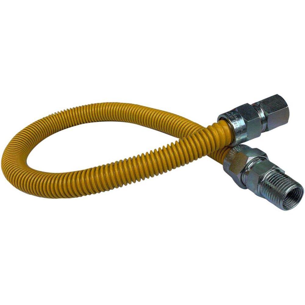 Jones Stephens Yellow 1/2 in. FIPS Gas Connector with Fitting in Yellow 