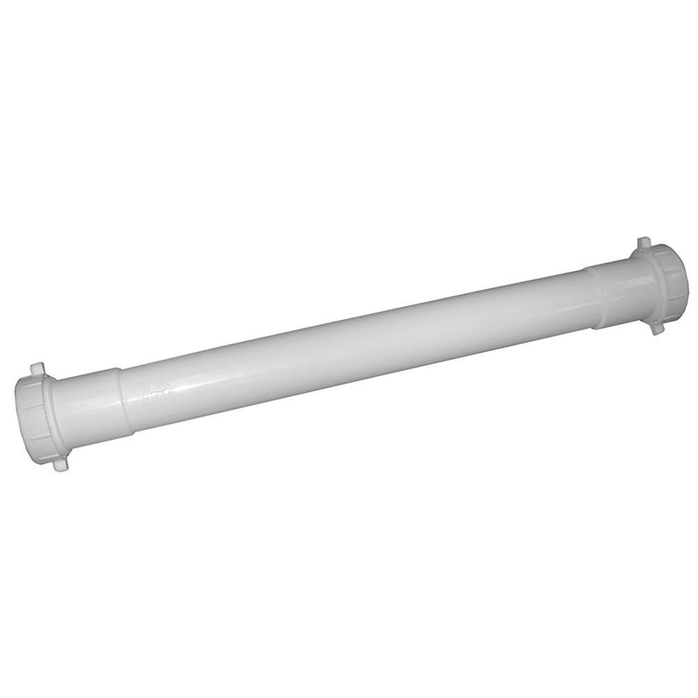 1-1/2 x 16 in. White Plastic Slip Joint Extension Tube image number 0