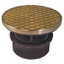 4 in. PVC Hub Fit Cleanout with 3-1/2 in. Plastic Spud and 6 in. Nickel Bronze Cover with Ring 