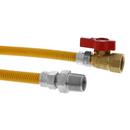 Jones Stephens Yellow 1/2 in. MIPS Gas Connector with Ball Valve in Yellow 