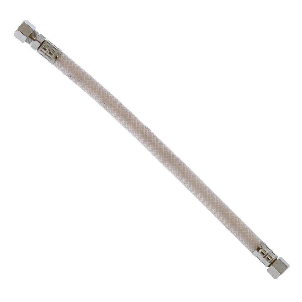 Jones Stephens White 3/8 in. Braided Stainless Sink Flexible Water Connector 