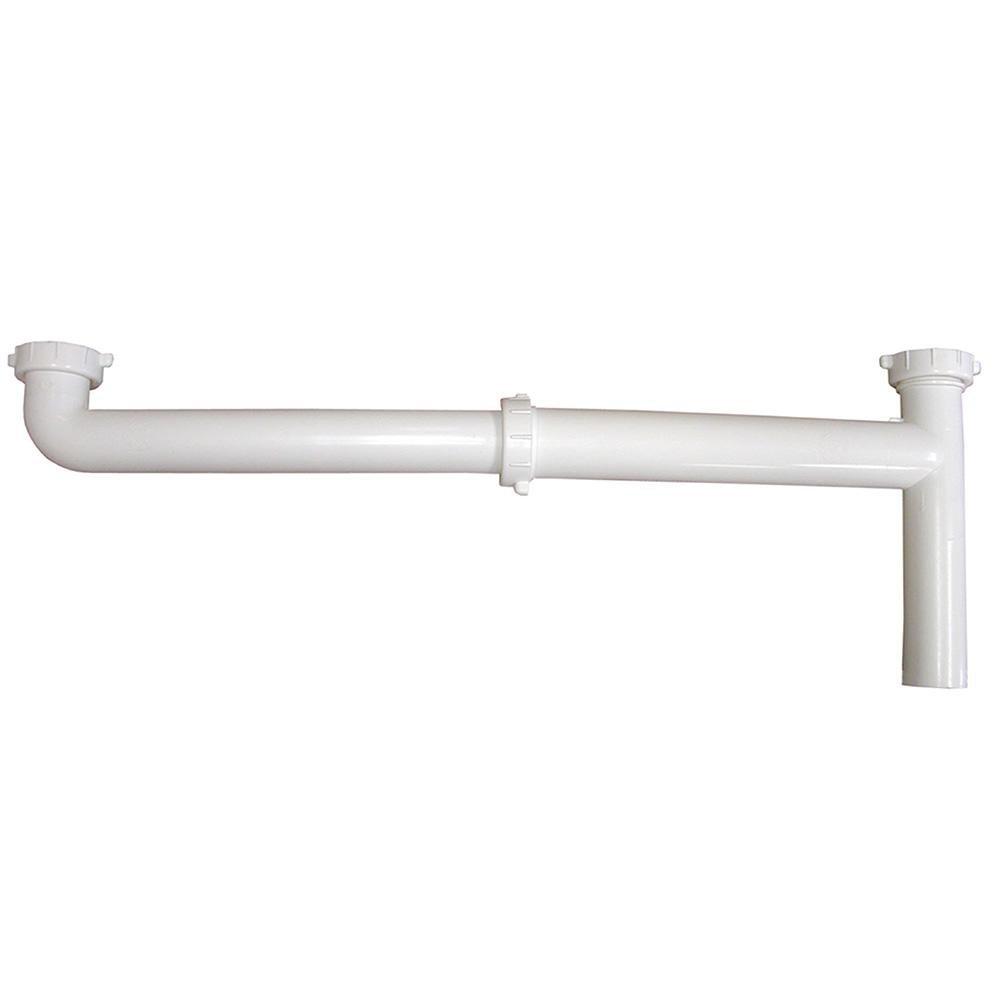 Jones Stephens White PVC Telescoping Direct Connection End Outlet Waste 