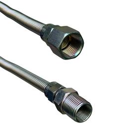 3/8 x 24 in. FIPS Gas Connector with Fitting in Stainless Steel
