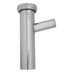 1-1/2 in. x 6 in. Chrome Plated Brass Direct Connect Dishwasher Tailpiece with 1/2 in. Branch 22 Gauge