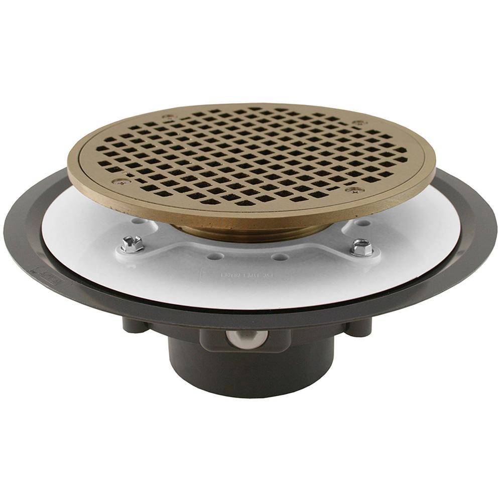 Jones Stephens Nickel Bronze PVC Heavy Duty Drain with Strainer in Nickel Bronze 