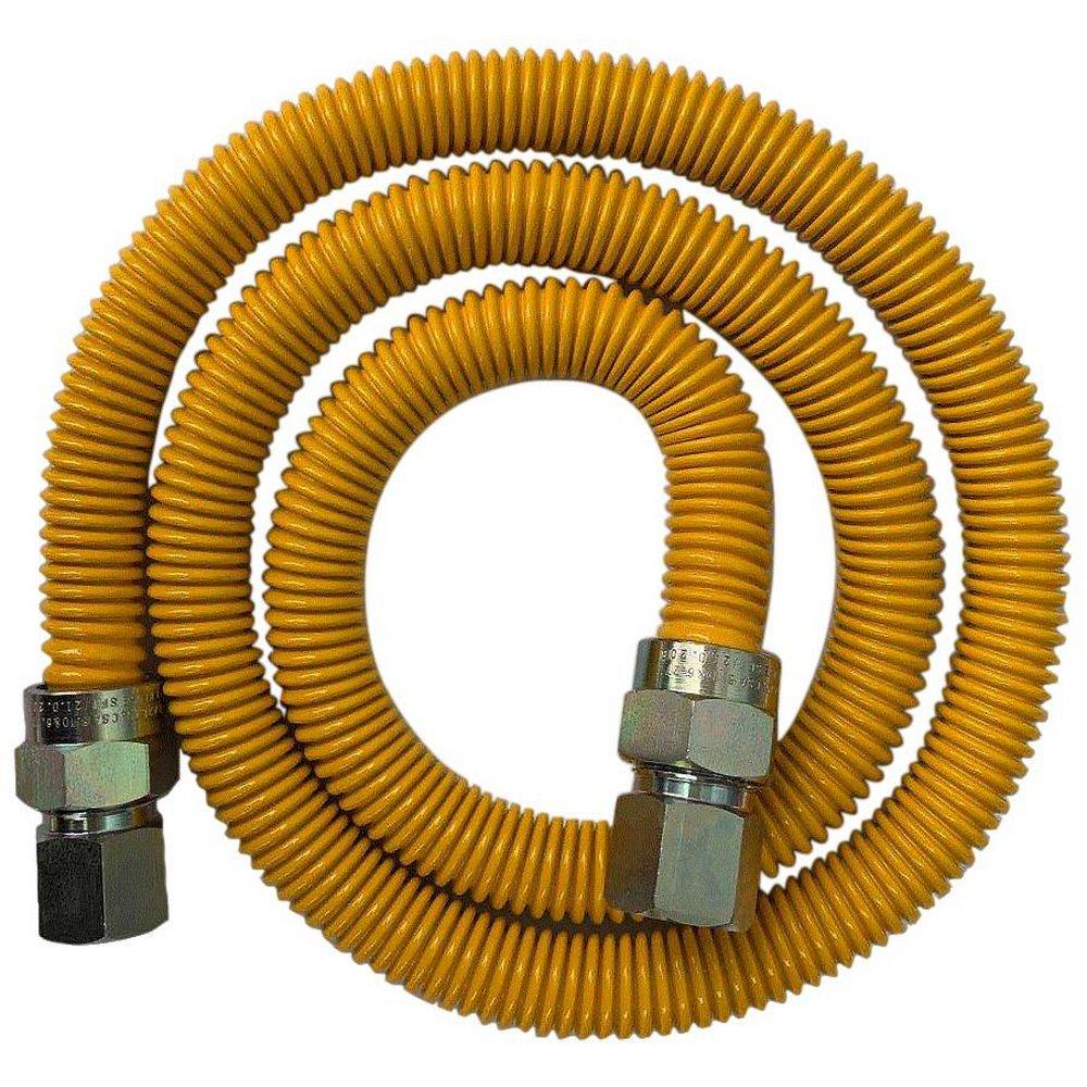 Jones Stephens Yellow 3/4 in. FIPS Gas Connector with Fitting in Yellow 