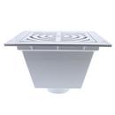 4 in. PVC Pipe Fit Floor Sink with Full Top Grate and Dome Bottom Grate