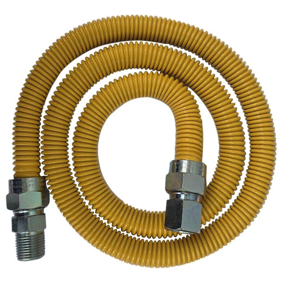 Jones Stephens Yellow 3/4 in. FIPS Gas Connector with Fitting in Yellow 