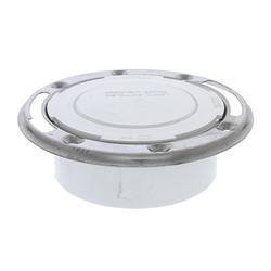 4 in. PVC Closet Flange with Stainless Steel Ring and Knockout