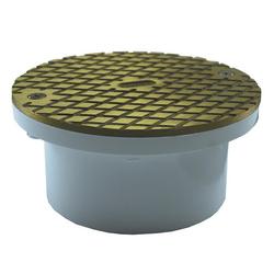 3 x 4 in. PVC Nickel Bronze Cover Cleanout
