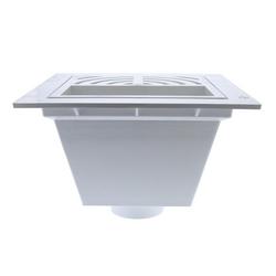 9-1/8 x 9-1/8 in. Floor Mount PVC Floor Sink