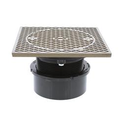 4 in. PVC Inside Pipe Fit Base Cleanout with 3-1/2 in. Plastic Spud and 7 in. Nickel Bronze Cover
