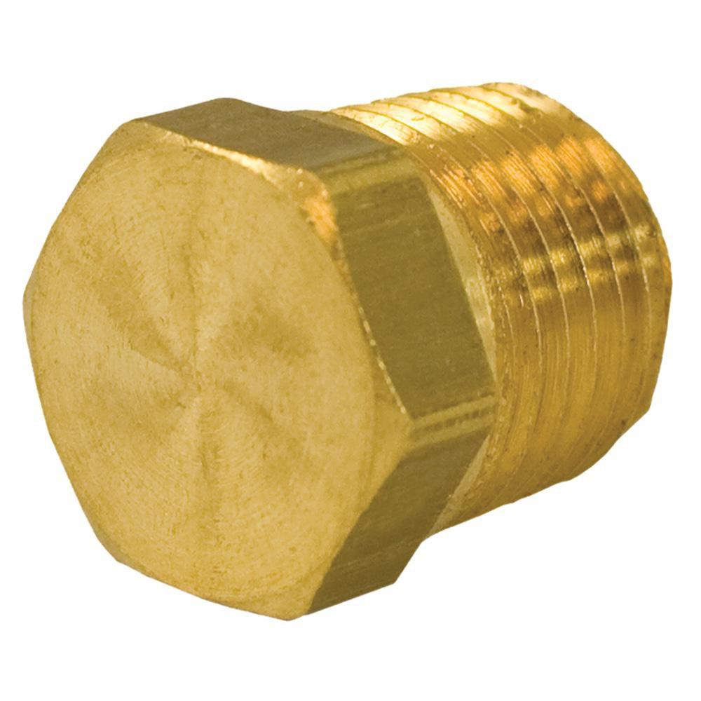 1/8 in. Yellow Brass Plug with Hex Head 