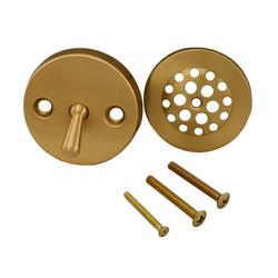Two-Hole Trip Lever Tub Drain Trim in Brushed Bronze