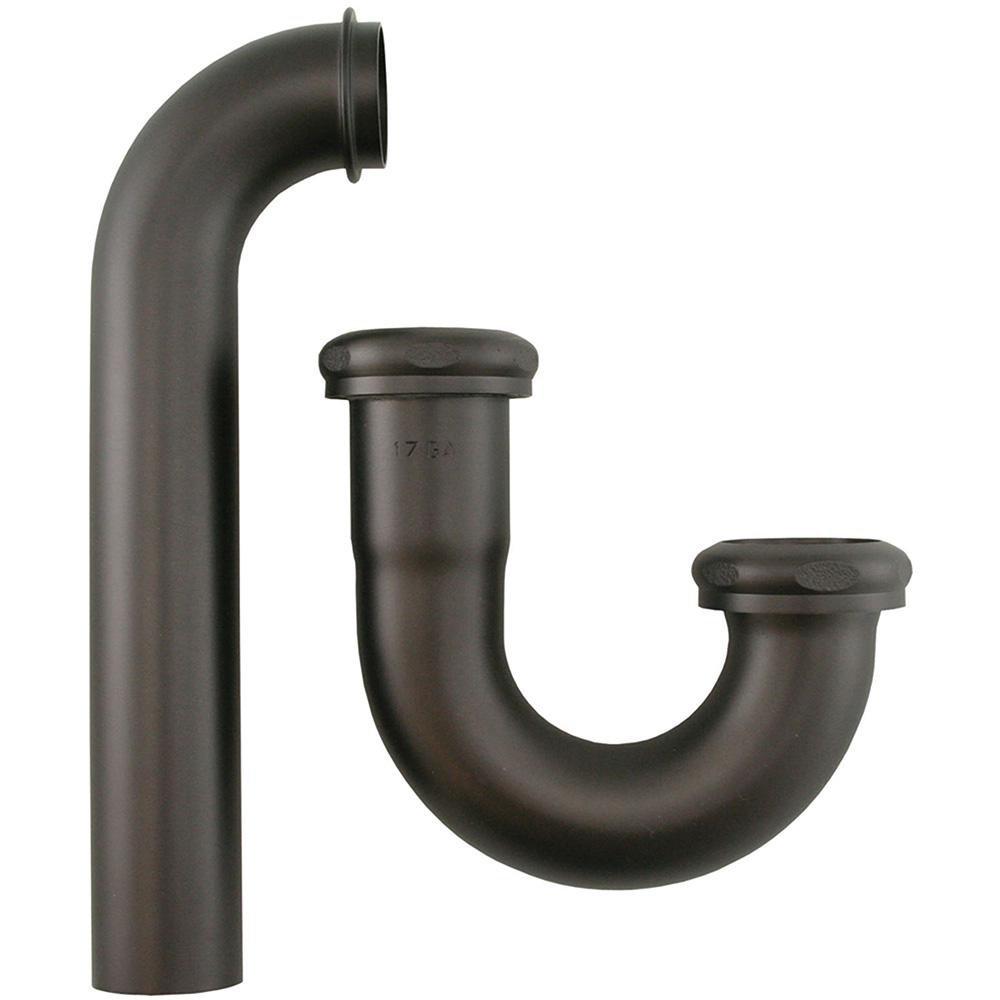 1-1/4 in. Brass Tubular P-Trap in Oil Rubbed Bronze 
