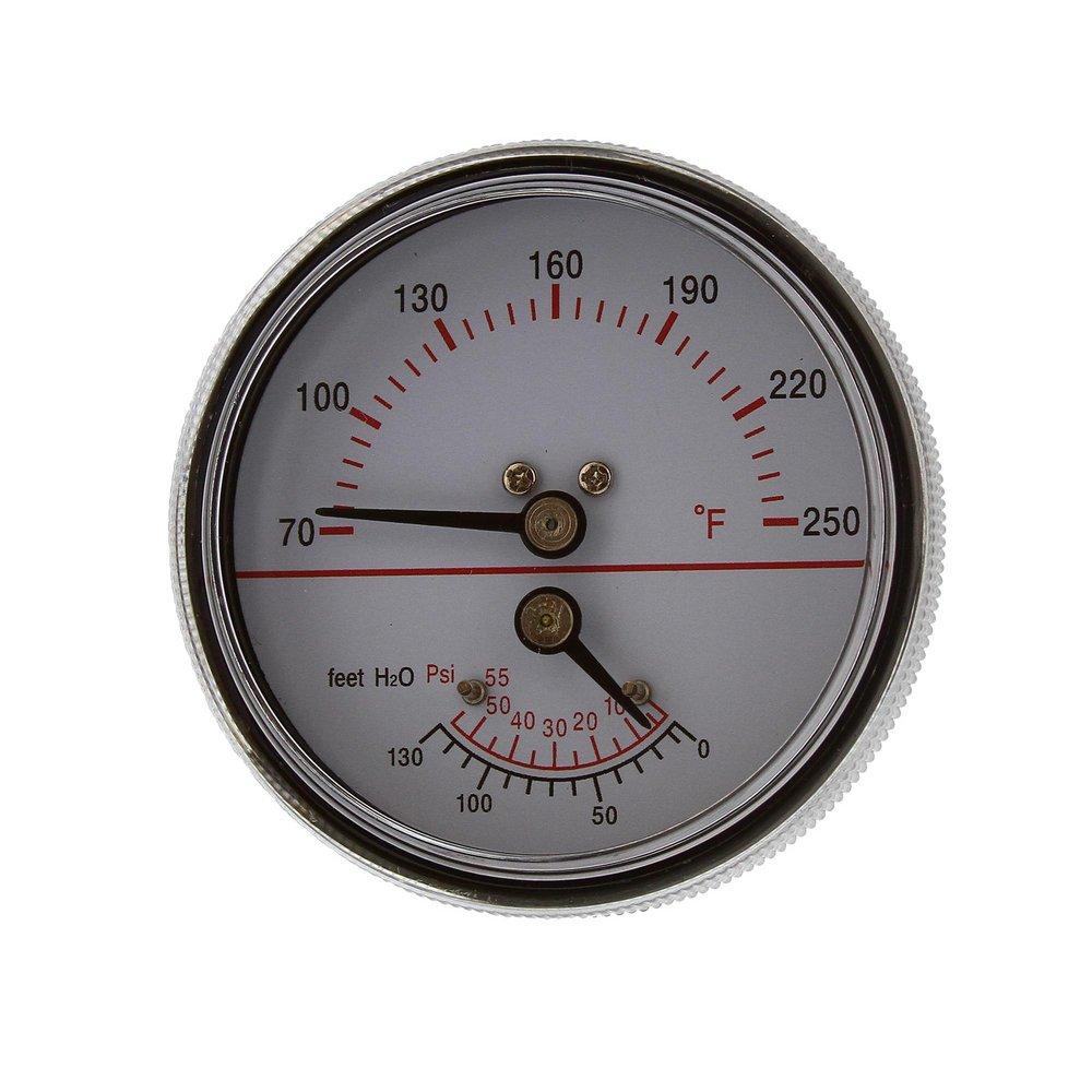 Jones Stephens 2-1/2 x 1/4 in. NPT Face Angle Tridicator with 1 in. Stem 