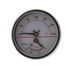 2-1/2 x 1/4 in. NPT 55 psi Face Angle Tridicator with 1 in. Stem