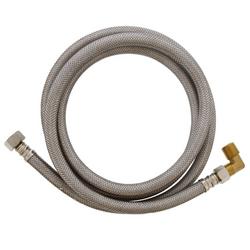 1/2 x 3/8 in. Compression x 72 in. Braided Stainless Steel Dishwasher Connector with 3/8 in. MIP 90° Elbow