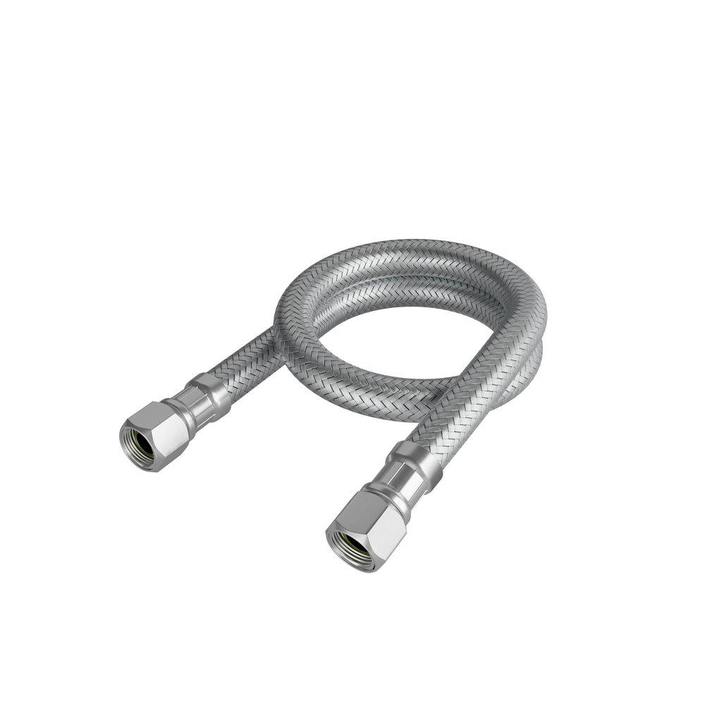 Jones Stephens Stainless Steel 3/8 in. Braided Stainless Faucet Flexible Water Connector 