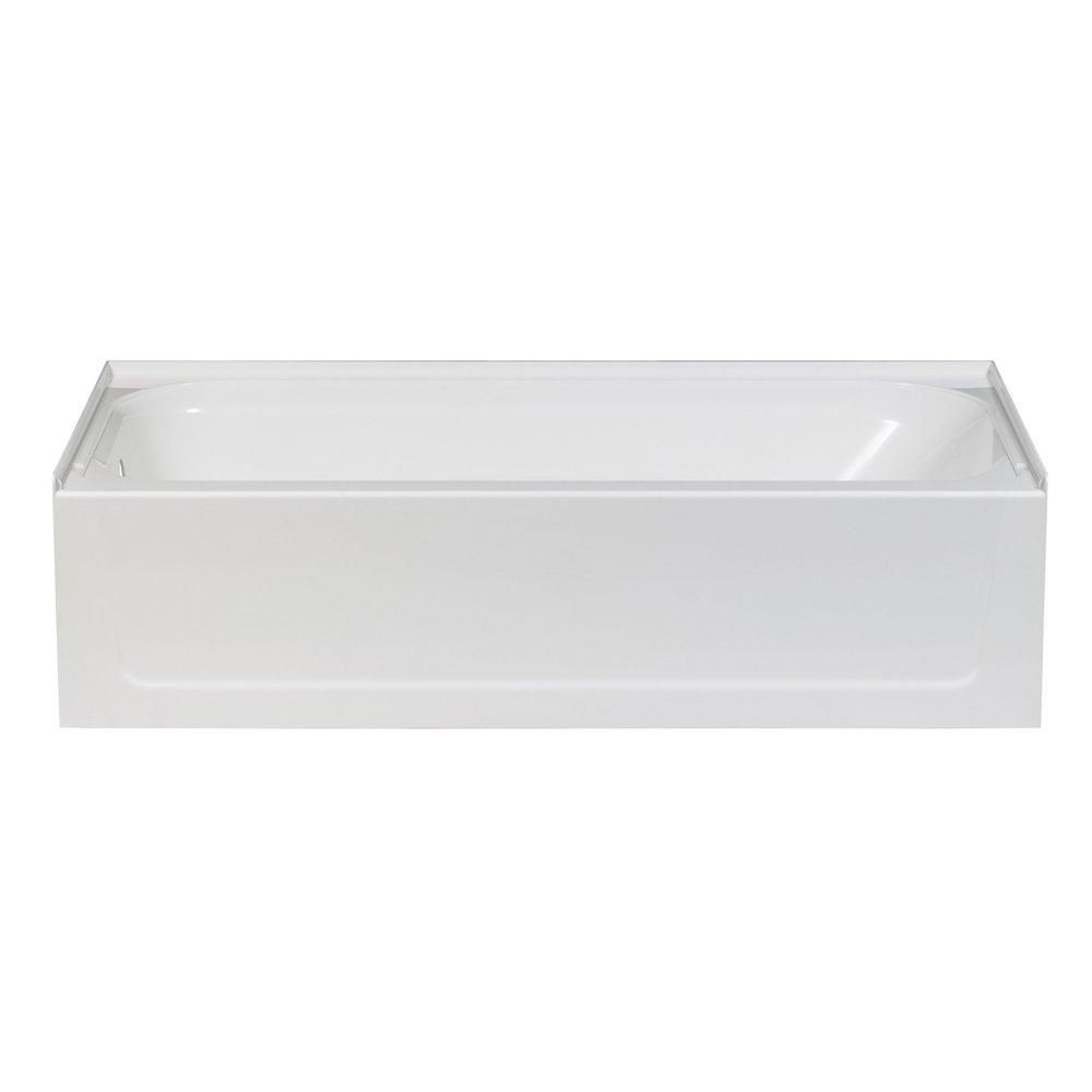 E.L. Mustee & Sons White 60 x 30 in. Soaker Alcove Bathtub Left Drain 