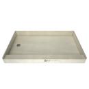 54 in. x 37 in. Shower Base with Left Drain in Grey