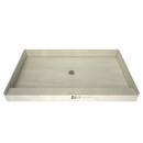 42 in. x 48 in. Shower Base with Center Drain in Grey
