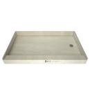 54 in. x 30 in. Shower Base with Right Drain in Grey