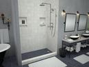 Tile Redi USA Polished Chrome 42 in. Single Curb Shower Base with Right Hand Drain 