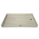 54 in. x 37 in. Shower Base with Right Drain in Grey