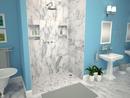 Tile Redi USA Polished Chrome 42 in. ADA Barrier Free Shower Base with Right Hand Drain 