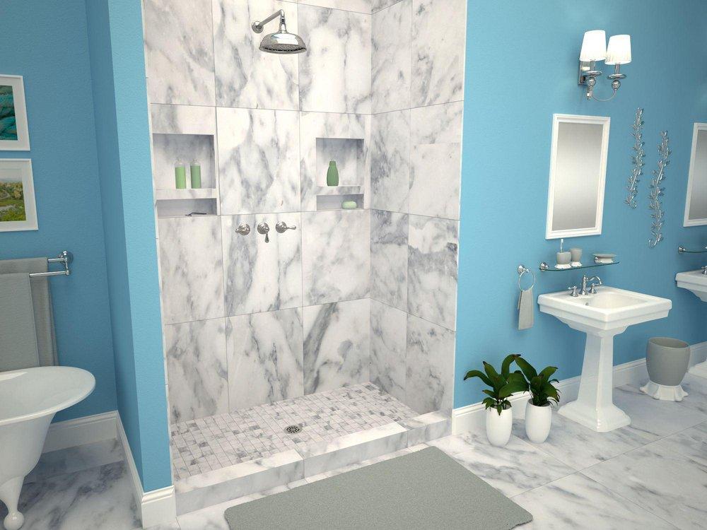 Tile Redi USA Polished Chrome 42 in. Rectangle Shower Base 