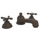 Widespread Bathroom Sink Faucet with Double Cross Handle in Oil Rubbed Bronze
