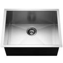 23 x 18 in. No Hole Stainless Steel Single Bowl Undermount Kitchen Sink in Brushed Satin