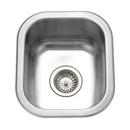 Houzer Lustrous Satin 14-3/8 x 12-1/2 in. Undermount Stainless Steel Bar Sink 