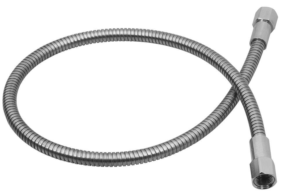 T&S Brass Polished Chrome 60 x 3/4 in. Female Flexible Hose 