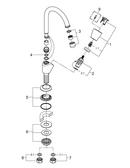 GROHE StarLight&reg; Polished Chrome Single Knob Handle Bar Faucet 