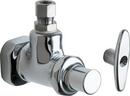 1/2 x 3/8 in. FNPT x OD Compression T-handle Angle Supply Stop Valve in Polished Chrome