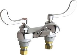 Two Handle Centerset Bathroom Sink Faucet in Polished Chrome