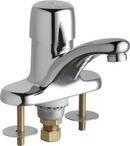 Chicago Faucets Polished Chrome Single Handle Metering Bathroom Sink Faucet 