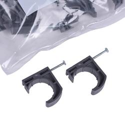 1 in. Plastic Half Pipe Clamp with Nail