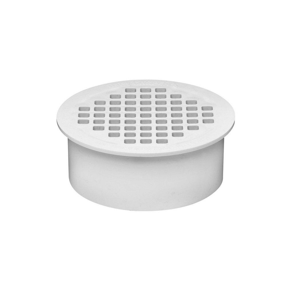 Oatey&reg; White Solvent Weld Plastic White Floor Drain 