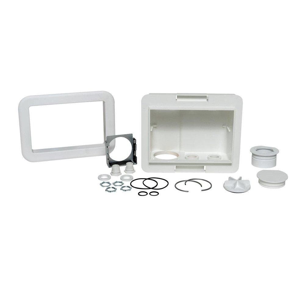 Oatey&reg; White Washing Machine Supply Box 