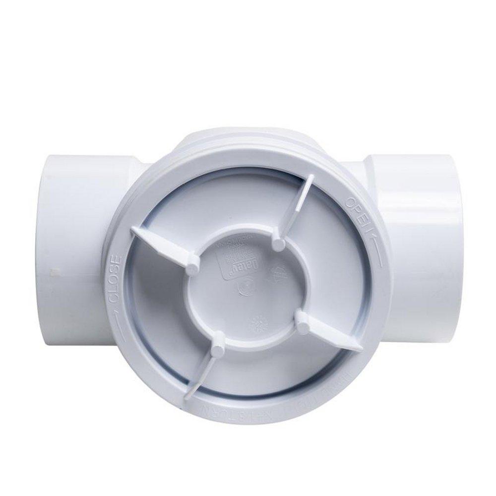 Oatey&reg; White Plastic Hub Backwater Valve 