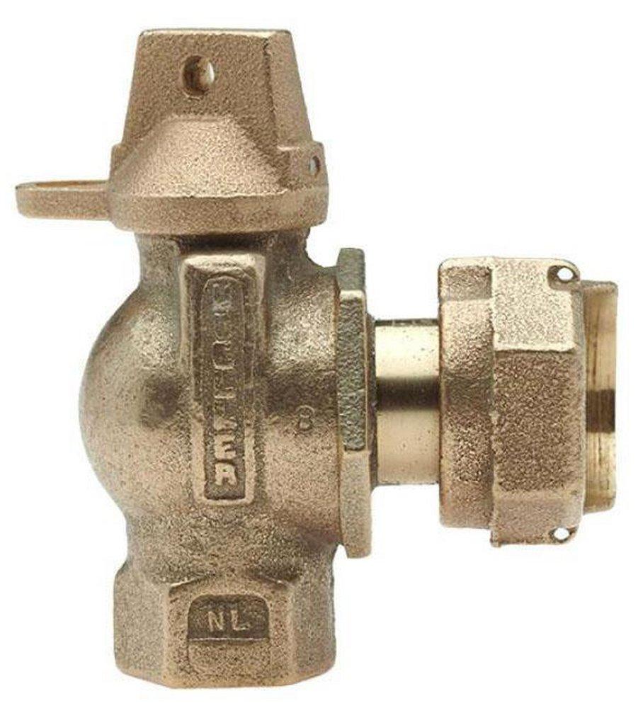 Mueller Company FIPS x Meter Swivel Nut Cast Brass Alloy Angle Meter Valve 