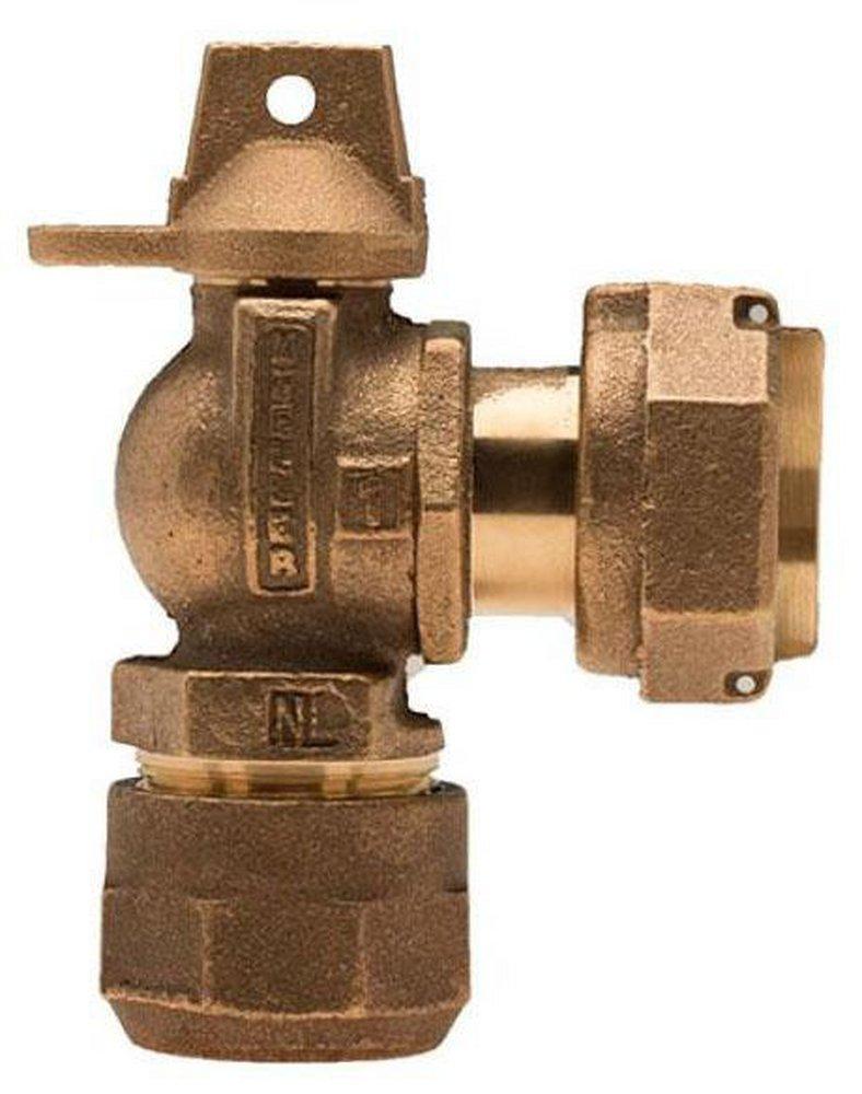 Mueller Company Compression x Meter Swivel Nut Cast Brass Alloy Angle Meter Valve 