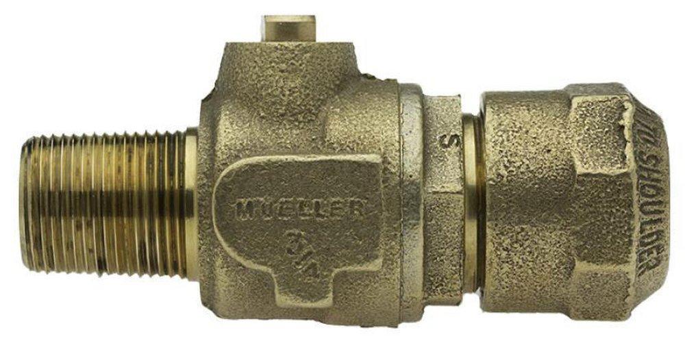 Mueller Company MIPS x Compression Cast Brass Alloy Ball Corp Valve 