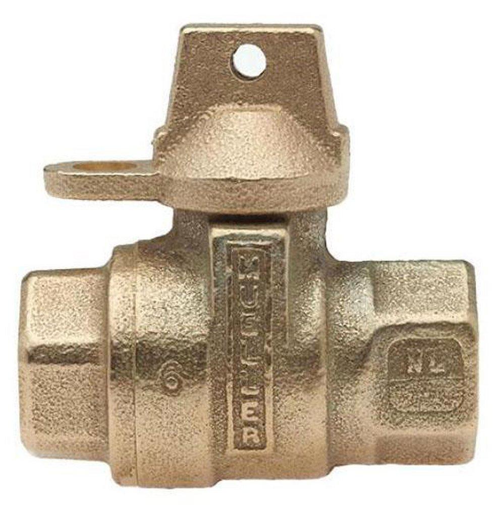 Mueller Company FIPS Cast Brass Alloy Straight Ball Service Valve 