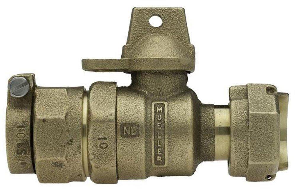 Mueller Company Compression x Meter Swivel Nut Cast Brass Alloy Straight Meter Valve 