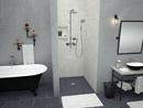 Tile Redi USA Polished Chrome 37 in. ADA Barrier Free Shower Base with Center Drain 