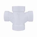White PVC DWV Double Sanitary Tee 